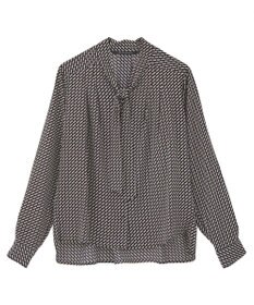 YECCA VECCA ジオメ柄ボウタイブラウス