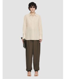 JOSEPH クレープ  ド  ソワ　レギュラーカラーシャツ