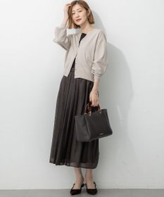 23区 【洗える/吊り干しOK】ヴィスコースストレッチ Vネック ニットカーディガン