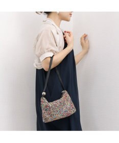UNBILLION カシュカシュ cachecache / ワンハンドルメタリックビーズバッグ