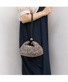 UNBILLION カシュカシュ cachecache / ワンハンドルメタリックビーズバッグ