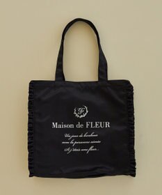 Maison de FLEUR サテンフリルスクエアトートバッグ