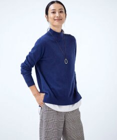 J.PRESS LADIES 【洗える】WOOL BLEND AIR ハイネック ニット