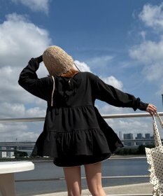 WEGO 【UVカット/接触冷感/吸水速乾/水陸両用/ラッシュガード】ティアードデザイントップス