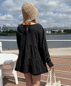 WEGO 【UVカット/接触冷感/吸水速乾/水陸両用/ラッシュガード】ティアードデザイントップス