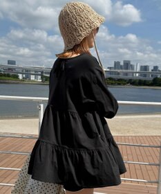 WEGO 【UVカット/接触冷感/吸水速乾/水陸両用/ラッシュガード】ティアードデザイントップス