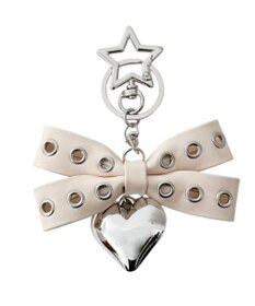 WEGO ハトメリボンハートキーホルダー