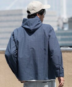 WEGO 【ユニセックス着用ITEM/MLサイズ展開】ミニチェックフードシャツ