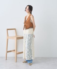 earth music&ecology スウェード調フリンジベスト