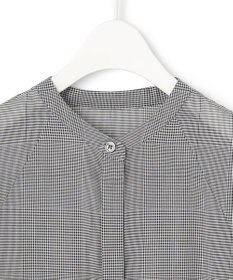 ICB 【洗える】ハイツイストコットンボイル バンドカラーブラウス