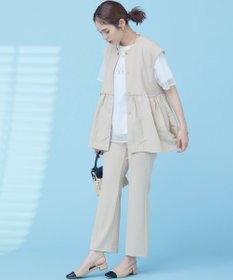 組曲 S スタイルアップジャージー フレアパンツ