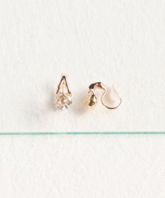 Phoebe 【金属アレルギー対応】【痛くないシリーズ】ルーセントビジューライトフィットイヤリング　ローズゴールド