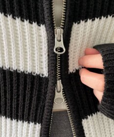 WEGO ダブルジップショートニットブルゾン