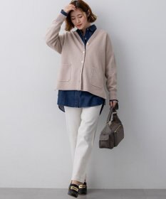 23区 【先行予約】バイカラーダブルフェイス ニット カーディガン