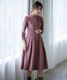 Tiaclasse 【新色追加・洗える】ピーチスキンバンドカラーワンピース