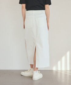 GRACE CONTINENTAL サイドレースデニムスカート