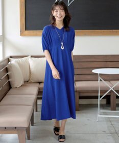 Tiaclasse 【新色追加・洗える】ワッフルVネックワンピース