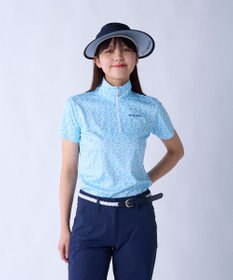 FILA GOLF／marie claire 【Marie claire sports】小花柄ハーフジップ半袖シャツ