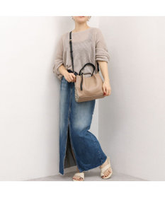 UNBILLION カシュカシュ cachecache / フェイクレザーショルダーバッグ付スクエアトート