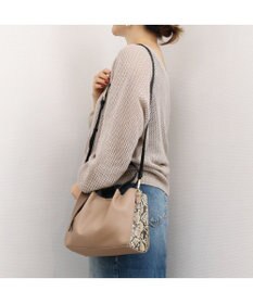 UNBILLION カシュカシュ cachecache / フェイクレザーショルダーバッグ付スクエアトート