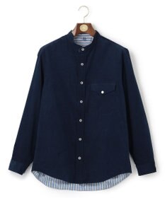 J.PRESS MEN バンドカラーリバーシブル シャツ