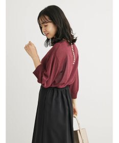 Green Parks ・ＥＬＥＮＣＡＲＥ　ＤＵＥバックパールシアー５分ニット