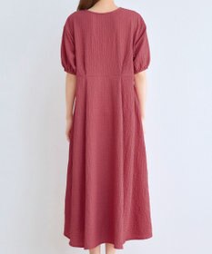 Tiaclasse 【新色追加・洗える】ワッフルVネックワンピース