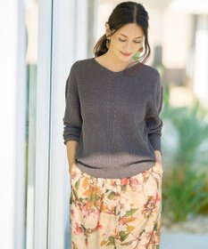 自由区 リネンミドルゲージプルオーバー ニット