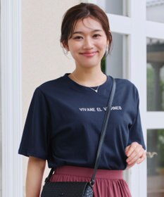 Tiaclasse 【洗える】刺繍ロゴシンプルTシャツ