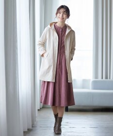 Tiaclasse 【新色追加・洗える】ピーチスキンバンドカラーワンピース