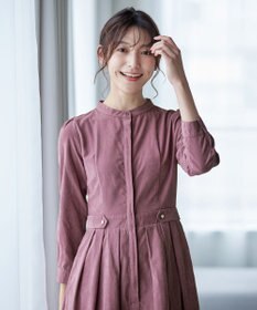 Tiaclasse 【新色追加・洗える】ピーチスキンバンドカラーワンピース