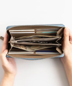 Atelier nuu 【長財布/バイカラー/本革】noble ラウンドウォレット