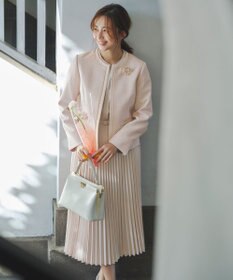 ANY SIS L リップルボーダーストレッチ ジャケット