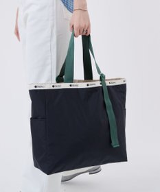 LeSportsac LG HANDLE ADJ TOTE/ディープシー/ボトルグリーンウェビング