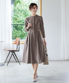 Tiaclasse 【新色追加・洗える】ピーチスキンバンドカラーワンピース