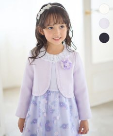 ANY KIDS ノーカラー ボレロジャケット ラベンダー