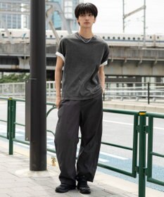 WEGO 【ウエストゴム/MLサイズ展開】ナイロンイージーパンツ