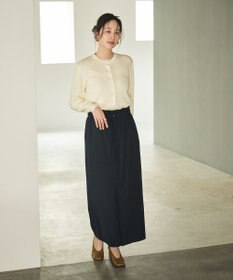 #Newans 【洗濯機可能/ウエストゴム】ロングナロースカート