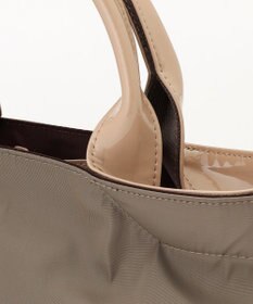 LA BAGAGERIE ツイルナイロン×エナメル 2WAYトートバッグ Sサイズ