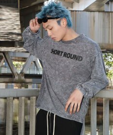 WEGO 【ユニセックス着用ITEM】ケミカルウォッシュグラフィックT（LS）