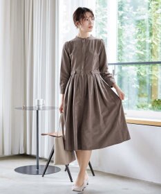 Tiaclasse 【新色追加・洗える】ピーチスキンバンドカラーワンピース