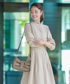 Tiaclasse 【新色追加・洗える】ピーチスキンバンドカラーワンピース