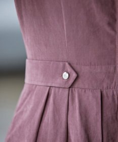 Tiaclasse 【新色追加・洗える】ピーチスキンバンドカラーワンピース