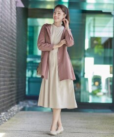 Tiaclasse 【新色追加・洗える】ピーチスキンバンドカラーワンピース