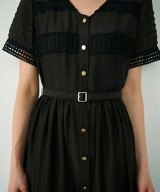 GRACE CONTINENTAL レース切替フレアワンピース