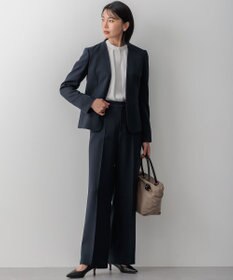 23区 S 【洗える】ウールライクカルゼ ノーカラージャケット