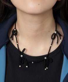 WEGO Lビーズリボンネックレス