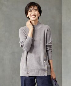 J.PRESS LADIES 【洗える】SEMI WORSTED ハイネック ニット