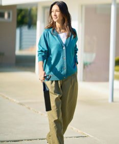 自由区 【アンサンブル対応】ペーパーコットンニット カーディガン