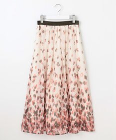 自由区 L 【洗える】グラデーションペタルプリント スカート